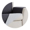 Cobre-sofá para sofá de canto acolchoada reversível Couch Cover