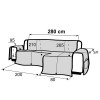 Capa para sofá Chaise Longue DOVER XL