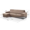 Funda Chaise Longue Super Elástica VELVET